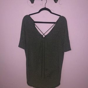 Striped high-low top